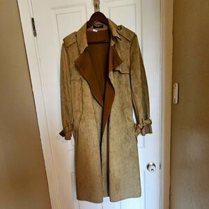 Suede trench coat (size large)